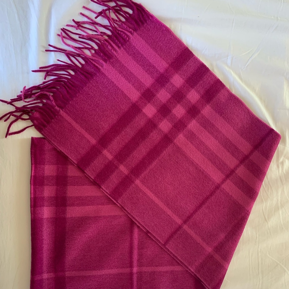 Magenta Burberry scarf